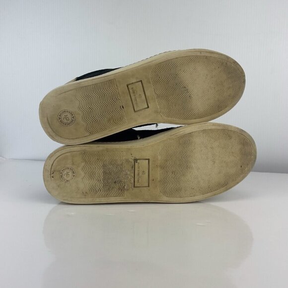 MALENE BIRGER Distressed Tennis Prep Suede Black Cream VSCO Low Rise Sneaker 40 - Picture 10 of 12